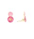 Oorclips in 2 kleuren roze goudkleurige rand