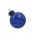 Oorclips blauw met een transparante hanger