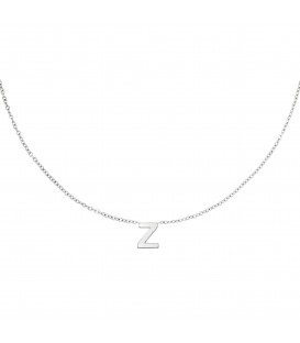 Zilverkleurige halsketting met initiaal Z