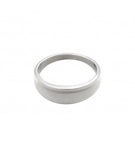 Zilverkleurige rechte ring (16)