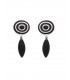 Oorclips zwart met opvallende vormen