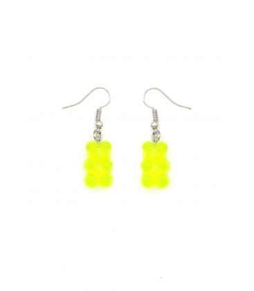 Oorbellen in neon groen beren