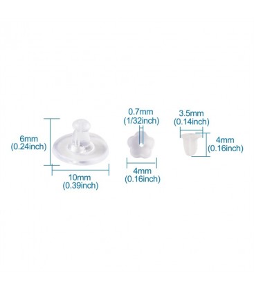 Oorbellen rubbertjes, zowel voor oorhaakjes als ook voor oorstekers, oorbellen stoppertjes