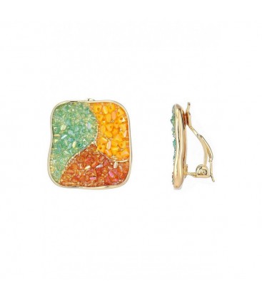 Oorclips in 3 verschillende kleuren met glas steentjes