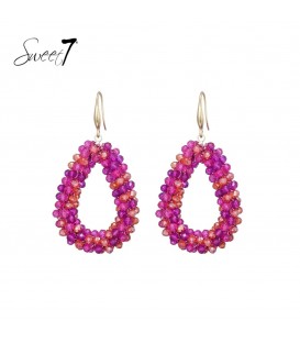 Gekleurde oorhangers met glas kraaltjes