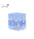 Armband in laagjes met glanzende blauwe kralen