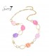 Halsketting gekleurd met mix van vormen en trendy kleuren
