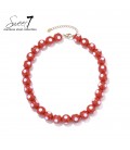 Halsketting kort rood design en luxe details