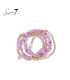 Armband met roze en paarse kralen in trendy stijl