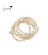 Armband met beige natuursteen kralen en goudkleurige kralen