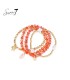 Armband set koraal rode glas kralen