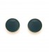 Oorclips groen en goudkleurige rand