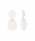 Oorclips wit met leuke hangertjes