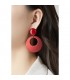 Oorclips in 2 verschillende kleuren rood
